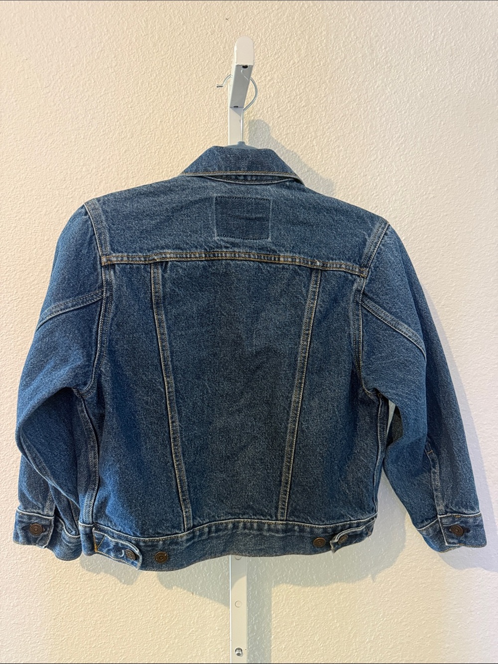 Levi Strauss Signature Vintage Classic Blue Denim Jacket with Tan Stitching S - Picture 5 of 8